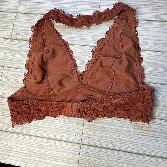 Intimately Free People burnt orange lace bralette Womens size extra small - Picture 3 of 5